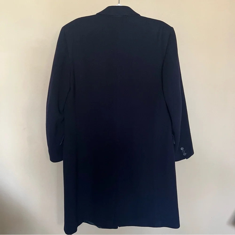 Vintage Metropolitan 100% Wool Double-Breasted Overcoat Made in Italy Size 40R